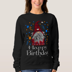 Happy Birthday Gnome Lovers Gift Cute Heart Buffal Trui