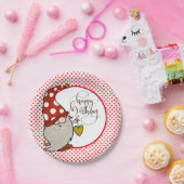 Happy Birthday Gnome Papieren Bordje (Feest)