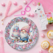Happy Birthday Gnome Papieren Bordje (Feest)