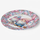 Happy Birthday Gnome Papieren Bordje (Gekanteld)