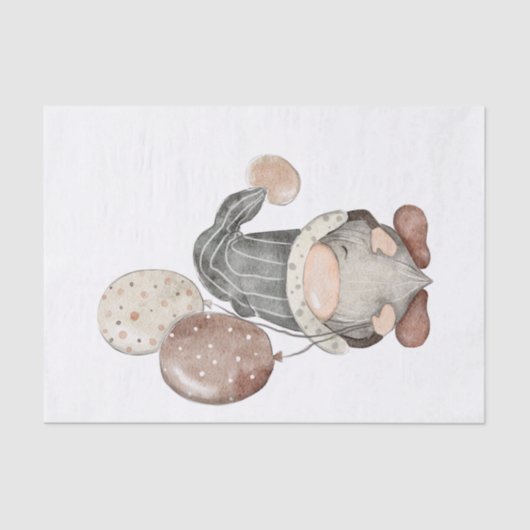 Happy Birthday Gnome Tissuepapier (Voorkant)