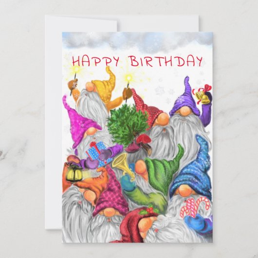 Happy Birthday - Gnomen Birthday Celebration - Fun (Voorkant)