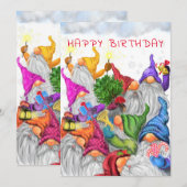 Happy Birthday - Gnomen Birthday Celebration - Fun (Voorkant / Achterkant)