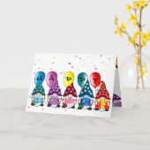 Happy Birthday Gnomes Kaart (Gele Bloem)