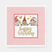 Happy Birthday Gnomes Servet (Voorkant)