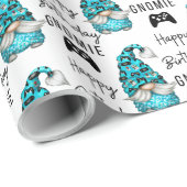 Happy Birthday Gnomie Gamer Wrapping Paper Cadeaupapier (Rol Hoek)