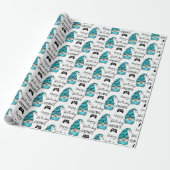 Happy Birthday Gnomie Gamer Wrapping Paper Cadeaupapier (Uitgerold)