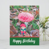 Happy Birthday, gnoom pixelart, Pixel Art  Kaart (Staand voorkant)