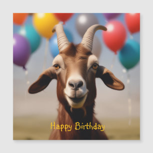 Happy Birthday Goat Magnetische Kaart