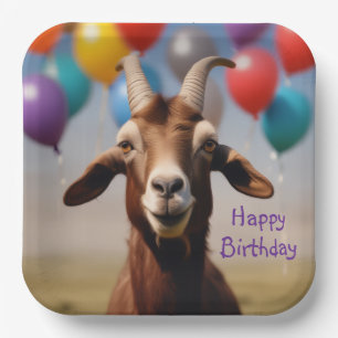 Happy Birthday Goat Papieren Bordje