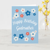 Happy Birthday Godmother -  Bloemen Kaart (Gele Bloem)