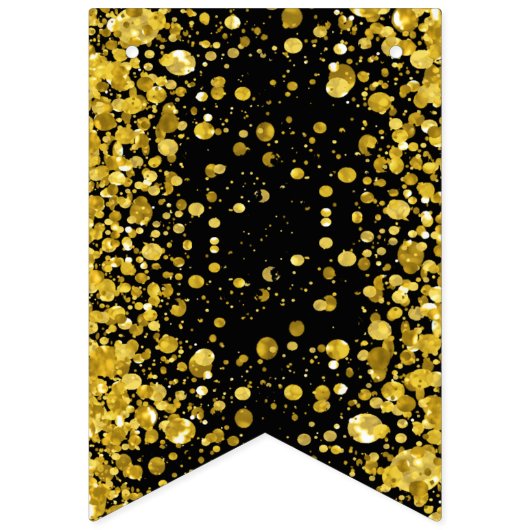 ☆ HAPPY BIRTHDAY ☆ Gold Confetti Vlaggetjes (Eerste vlag)