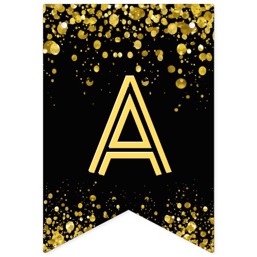 ☆ HAPPY BIRTHDAY ☆ Gold Confetti Vlaggetjes (Derde vlag)