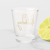 Happy Birthday Gold Foil Shot Glas (Achterkant)