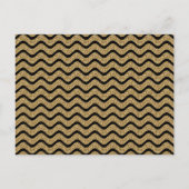 Happy Birthday Gold Glitter Black Chevron Stripes Briefkaart (Achterkant)