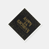 Happy Birthday Gold Glitter elk jaar op maat Servet (Hoek)