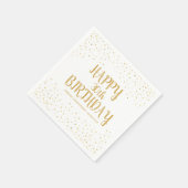 Happy Birthday Gold Glitter elk jaar op maat Servet (Hoek)