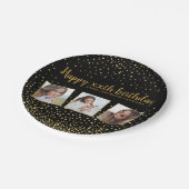 Happy Birthday Gold Glitter-foto's elk jaar aangep Papieren Bordje (Gekanteld)