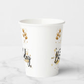 Happy Birthday Gold Paper Cups Papieren Bekers (Links)
