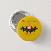 Happy Birthday Gold Pin Ronde Button 3,2 Cm (Voorkant /achterkant)