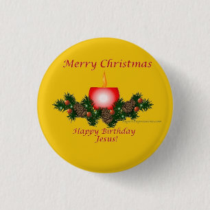 Happy Birthday Gold Pin Ronde Button 3,2 Cm