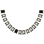 ☆ HAPPY BIRTHDAY ☆ Gold Polka Dots Vlaggetjes (Alle)