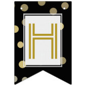 ☆ HAPPY BIRTHDAY ☆ Gold Polka Dots Vlaggetjes (Tweede vlag)