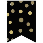 ☆ HAPPY BIRTHDAY ☆ Gold Polka Dots Vlaggetjes (Eerste vlag)