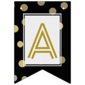 ☆ HAPPY BIRTHDAY ☆ Gold Polka Dots Vlaggetjes (Derde vlag)