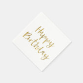 Happy Birthday Gold Servet (Hoek)