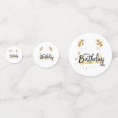 Happy Birthday Gold Table Confetti (Achterkanten)