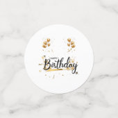 Happy Birthday Gold Table Confetti (Kleine voorkant)