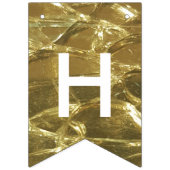 Happy Birthday Gold White Shiny Glitter Party Vlaggetjes (Tweede vlag)