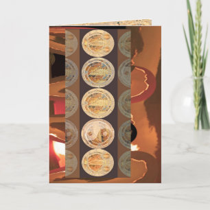 Happy Birthday - Golden Flame Coins 2010 Kaart