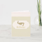 Happy Birthday Golden Glitter Custom Name Notitiekaartje (Voorkant)