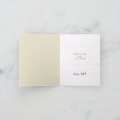 Happy Birthday Golden Glitter Custom Name Notitiekaartje (Binnen)