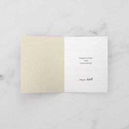 Happy Birthday Golden Glitter Custom Name Notitiekaartje