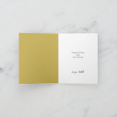 Happy Birthday Golden Glitter Custom Name Notitiekaartje (Binnen)