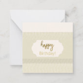 Happy Birthday Golden Glitter Custom Name Notitiekaartje (Voorkant)