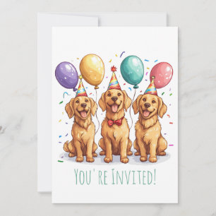 Happy Birthday Golden Retriever Honden Kaart