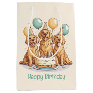 Happy Birthday Golden Retriever Honden Medium Cadeauzakje