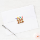 Happy Birthday Golden Retriever Honden Ronde Sticker (Envelop)