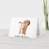 Happy Birthday Golden Retriever Puppy Dog Card Kaart (Achterkant)