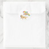 Happy Birthday Golden Retriever Ronde Sticker (Tas)