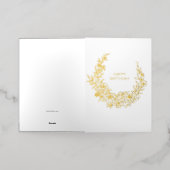 Happy Birthday Golden Wreath Folie Wenskaart (Buiten Laag)