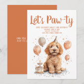 Happy Birthday Goldendoodle Hond Verjaardagstaart Kaart (Voorkant / Achterkant)