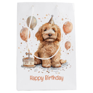 Happy Birthday Goldendoodle Hond Verjaardagstaart Medium Cadeauzakje