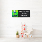 Happy Birthday Golf Ball Mannen Banner (Insitu)
