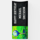 Happy Birthday Golf Ball Mannen Banner (Verticaal)