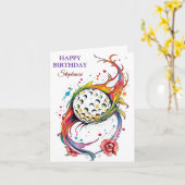 Happy Birthday Golfbal liefhebbers Kaart (Gele Bloem)